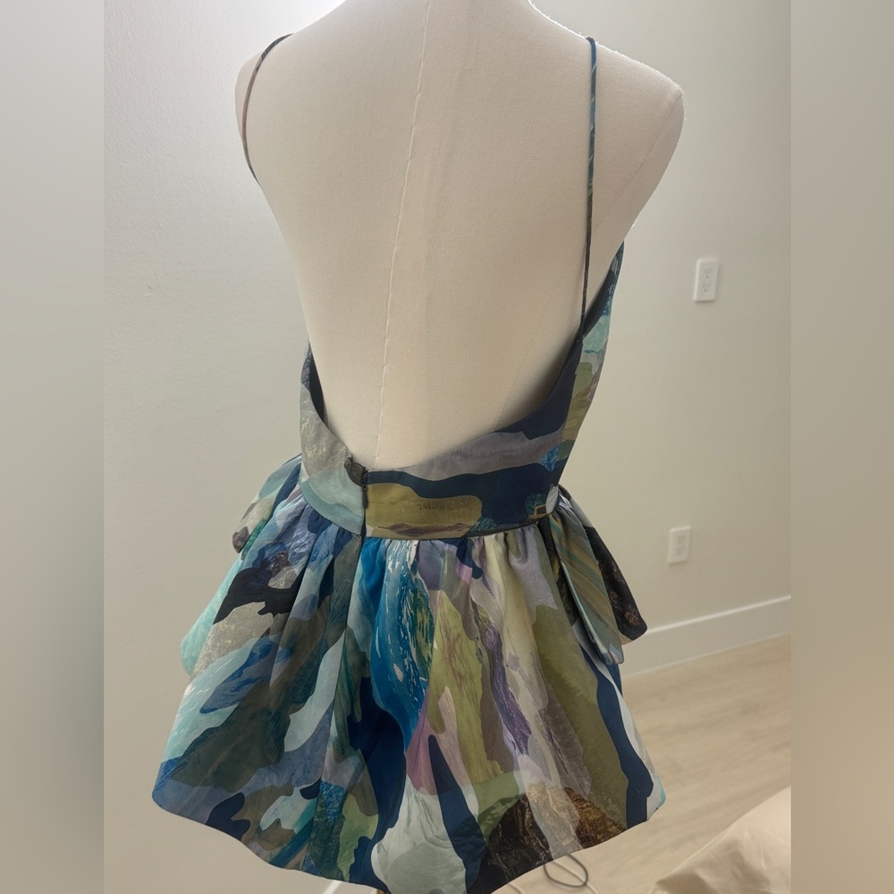 Cameo Multicolor Halter Peplum Top - Picture 2 of 2